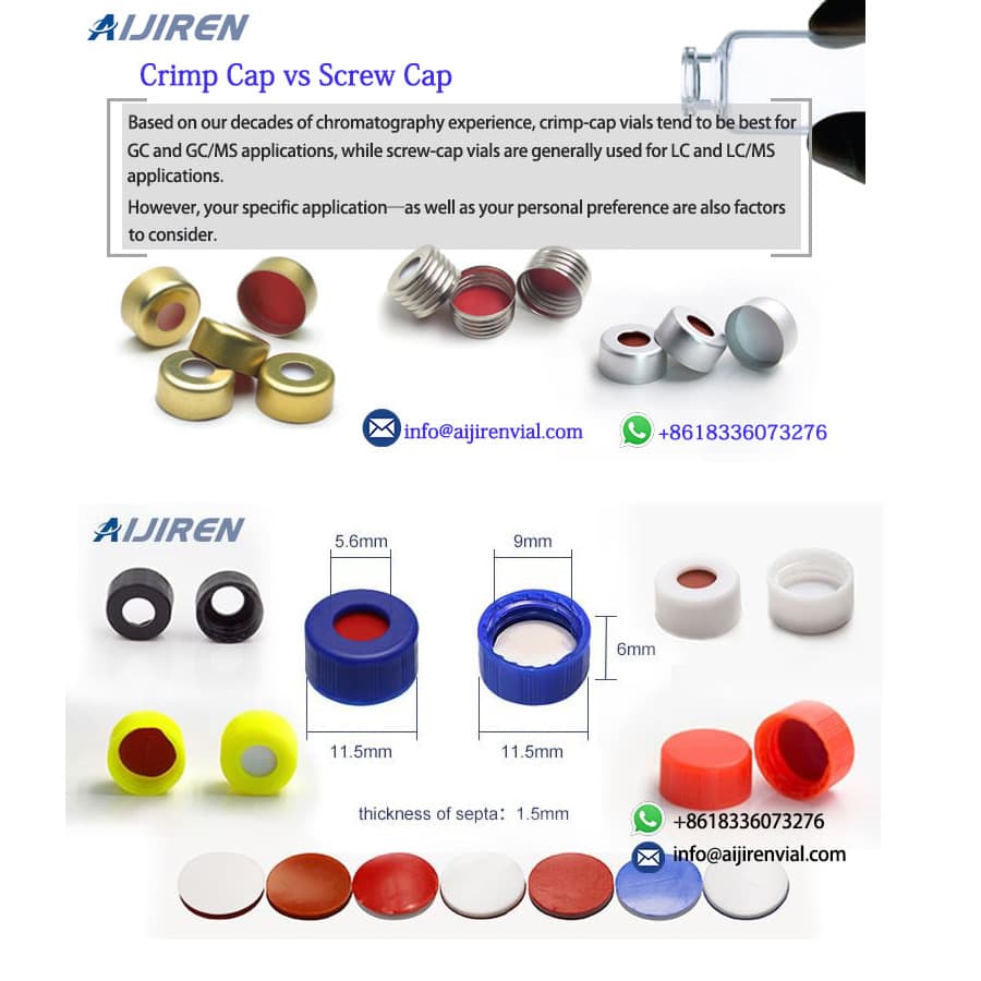 chromatography  vial cap supplier