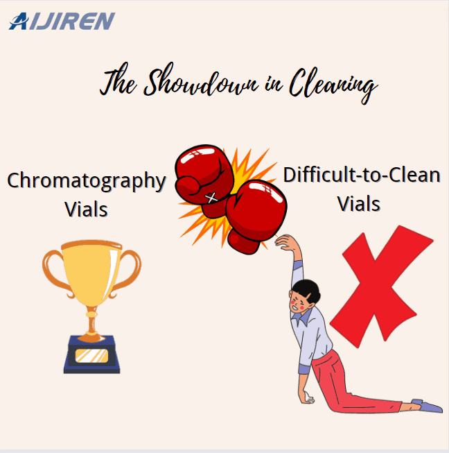 The Showdown in Cleaning: Easy-to-Clean Chromatography Vials VS. Difficult-to-Clean Vials